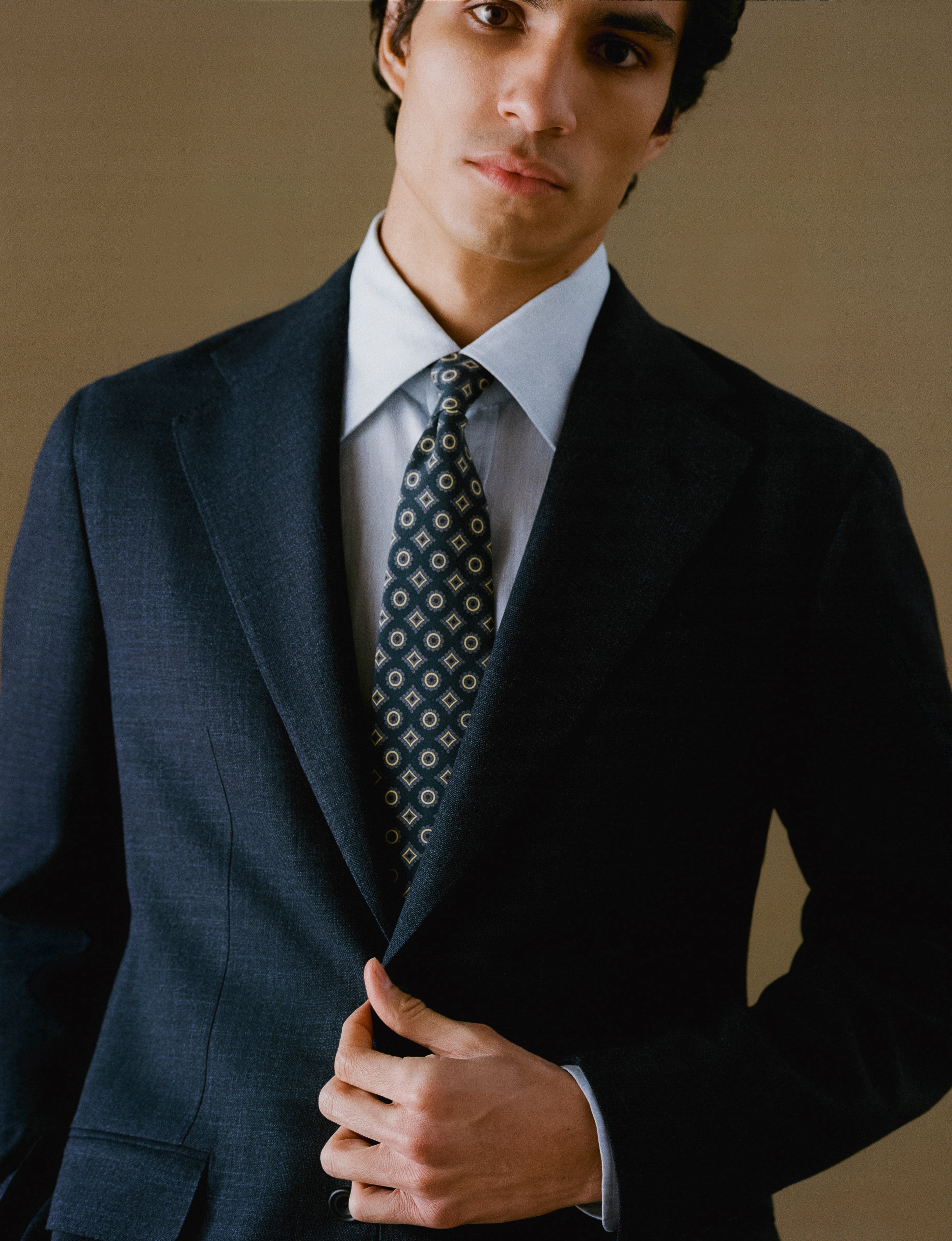 Summertime Wool Silk Single Breasted Suit