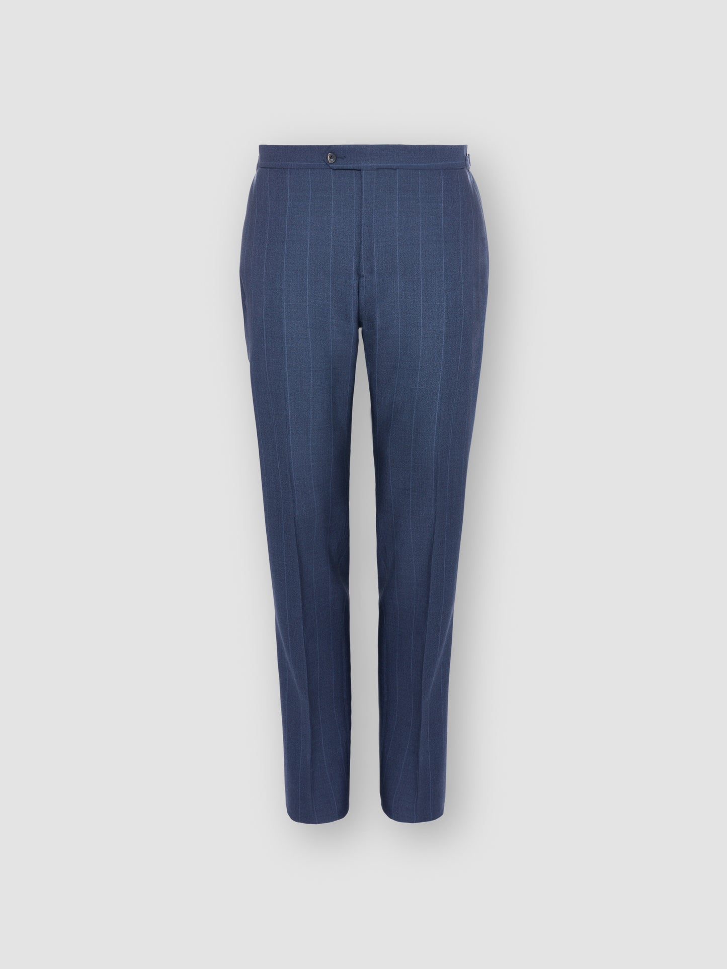 Wool Double Breasted Pin Stripe Suit Navy Trousers Product Image