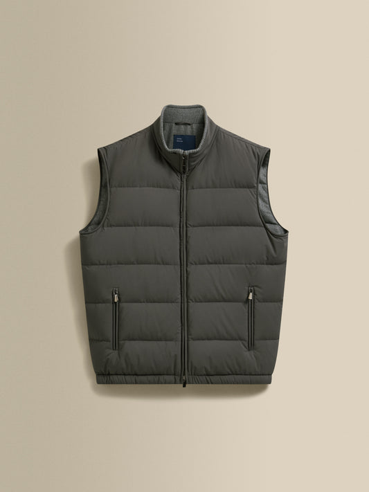Japanese Nylon Gilet Graphite Product Image