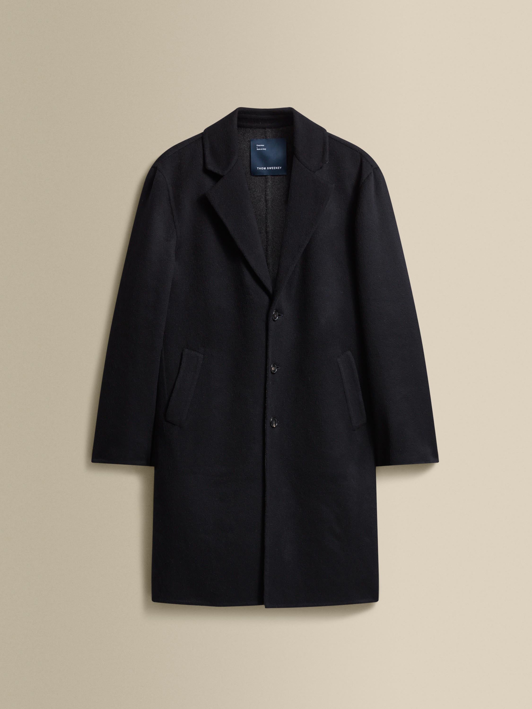 Men's Cashmere Wool Long Overcoat Double Breasted - Business Formal Wedding Outdoor