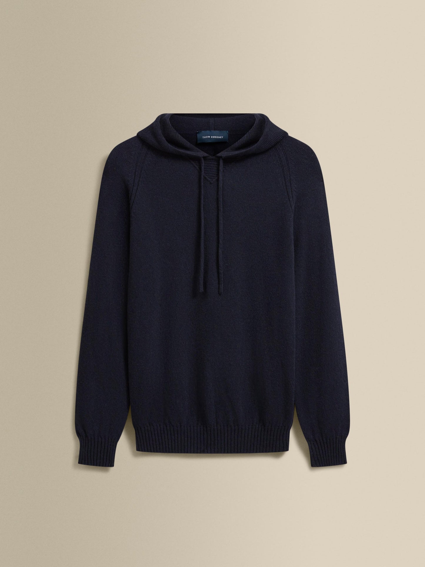 Cashmere Pullover Hoodie Navy Product Image