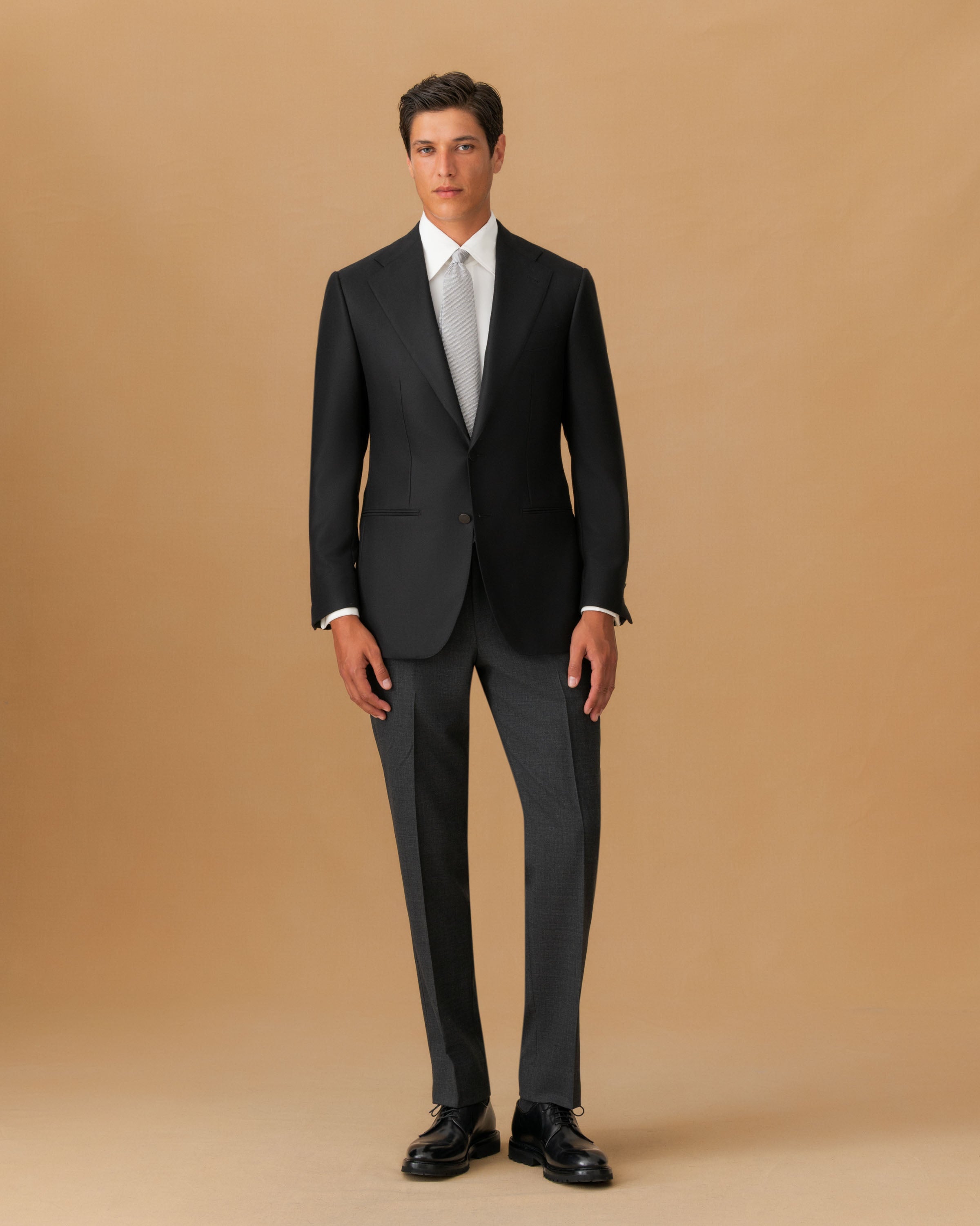 Cashmere Single Breasted Jacket Black Main Model Image