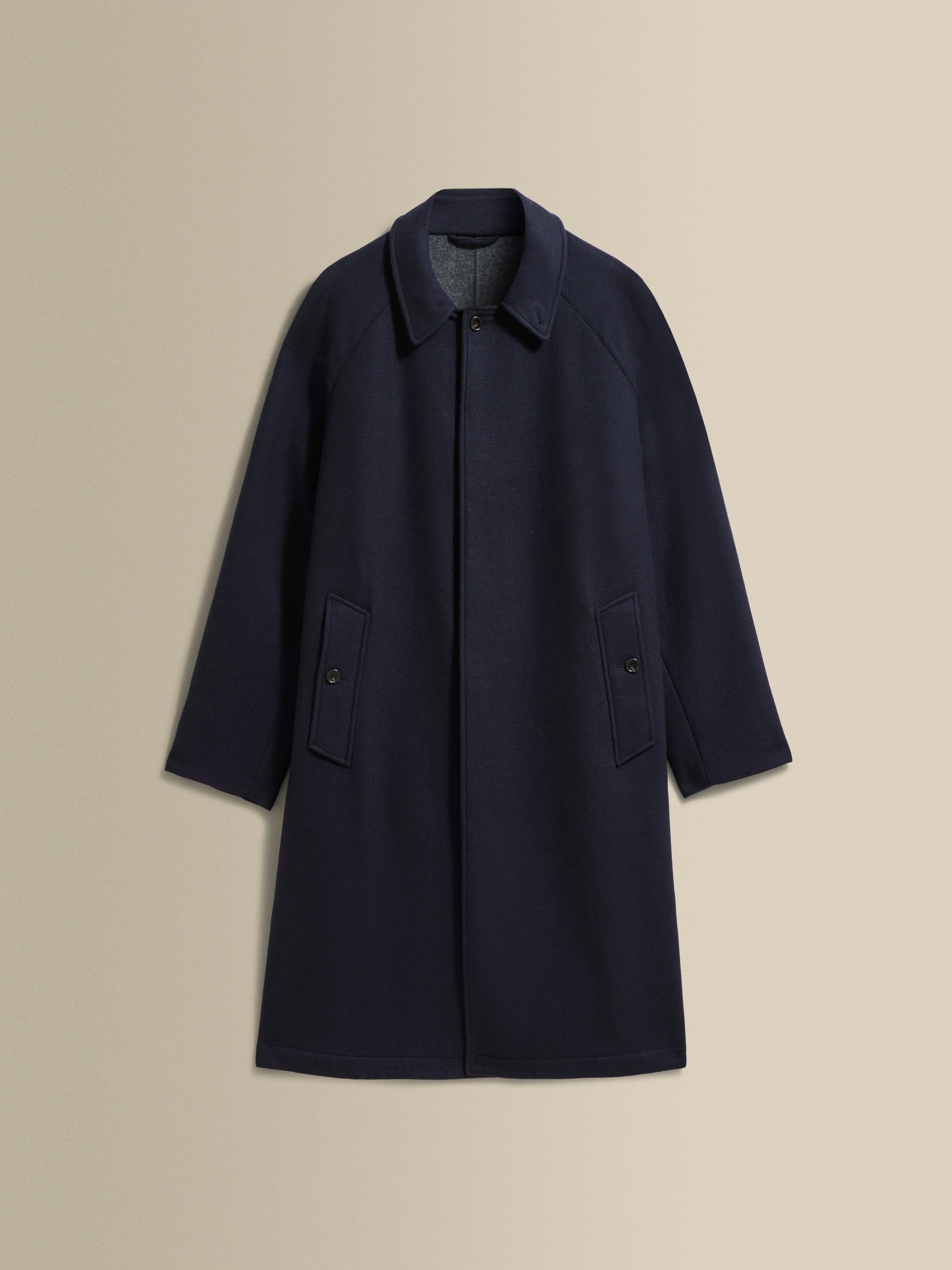 Wool Cashmere Unstructured Raglan Sleeve Overcoat Product Image
