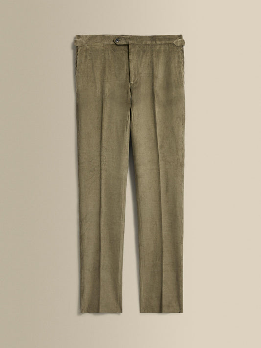 Corduroy Single Breasted Suit Brown Trousers Product Image