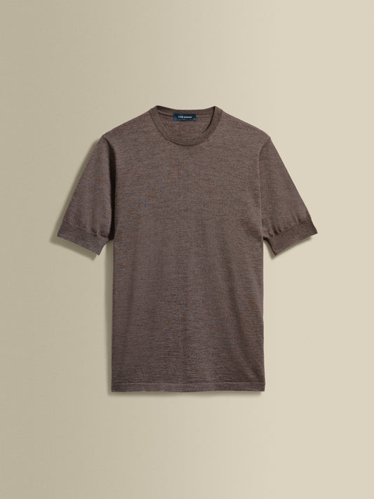 Cashmere Silk Extrafine T-Shirt Brown Product Image