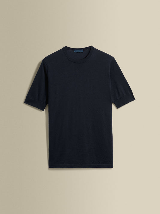 Cashmere Silk Extrafine T-Shirt Dark Navy Product Image
