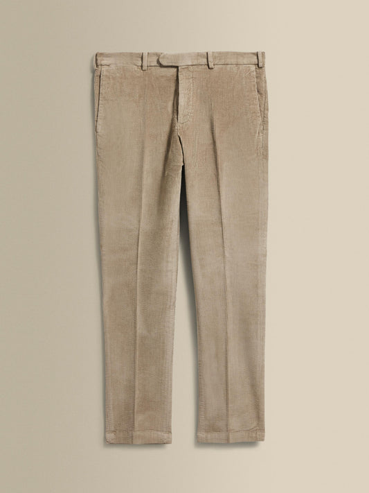 Corduroy Flat Front Chinos Taupe Product Image