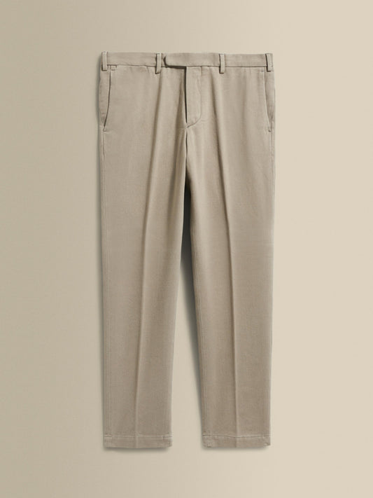 Cotton Twill Flat Front Chinos Mud Product Image