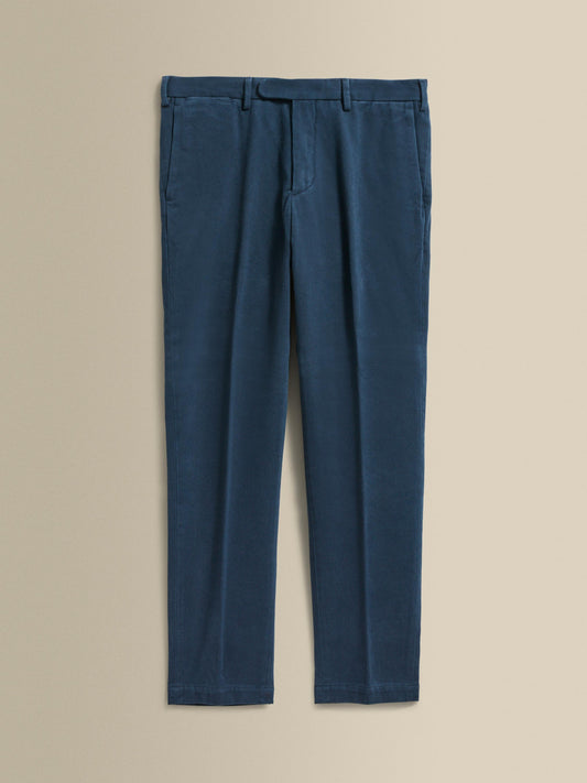 Cotton Twill Flat Front Chinos Navy Product Image