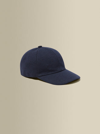 Wool Cotton Baseball Cap Navy Product Image