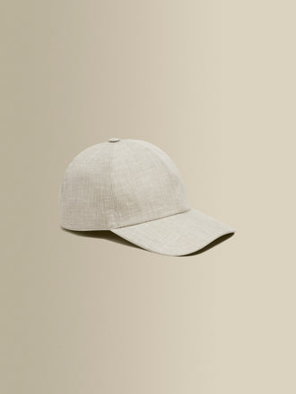 Linen Wool Baseball Cap Taupe Product Image