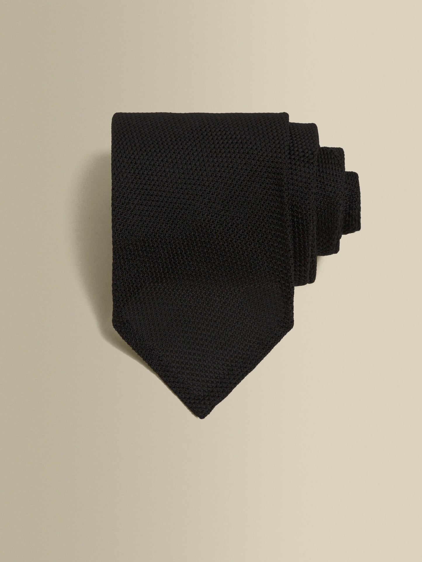 Silk Grenadine Tie Black Product Image