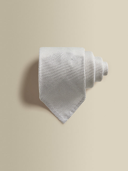 Silk Grenadine Tie Grey Product Image