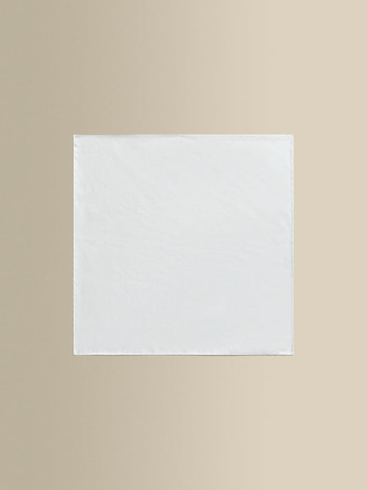 Silk Pocket Square White Product