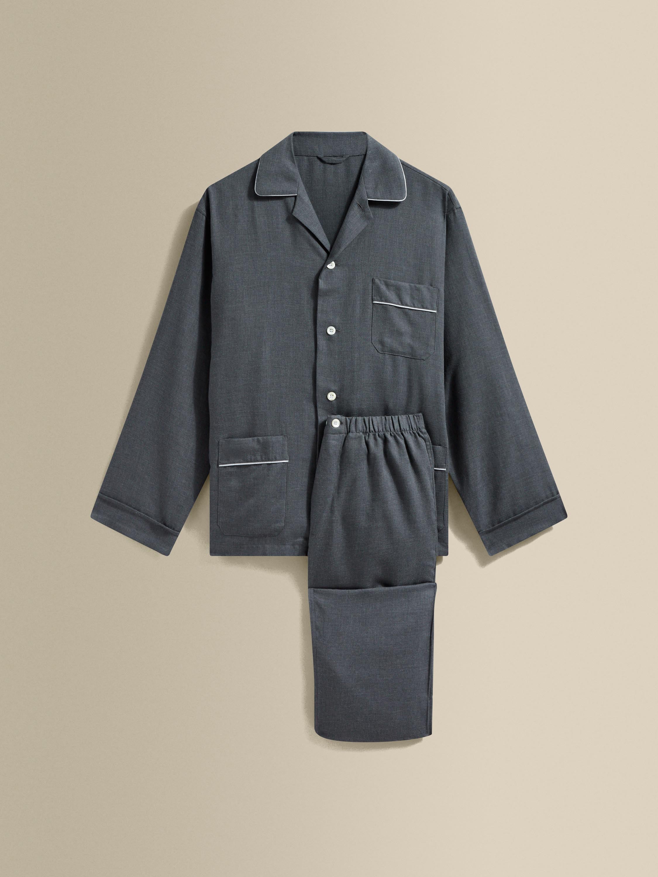 Brushed Cotton Pyjamas Charcoal Product Image