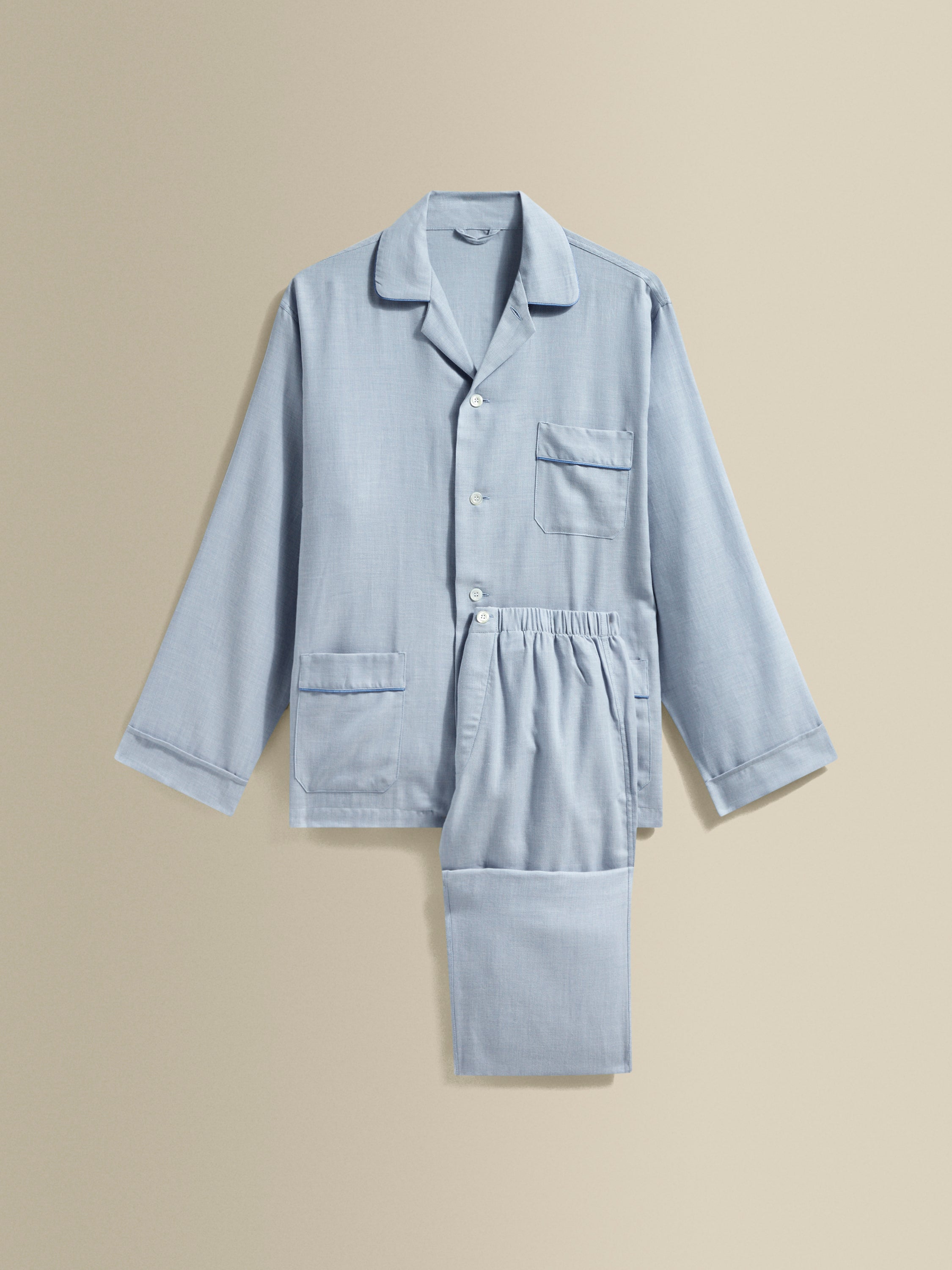 Brushed Cotton Pyjamas Sky Blue Product Image