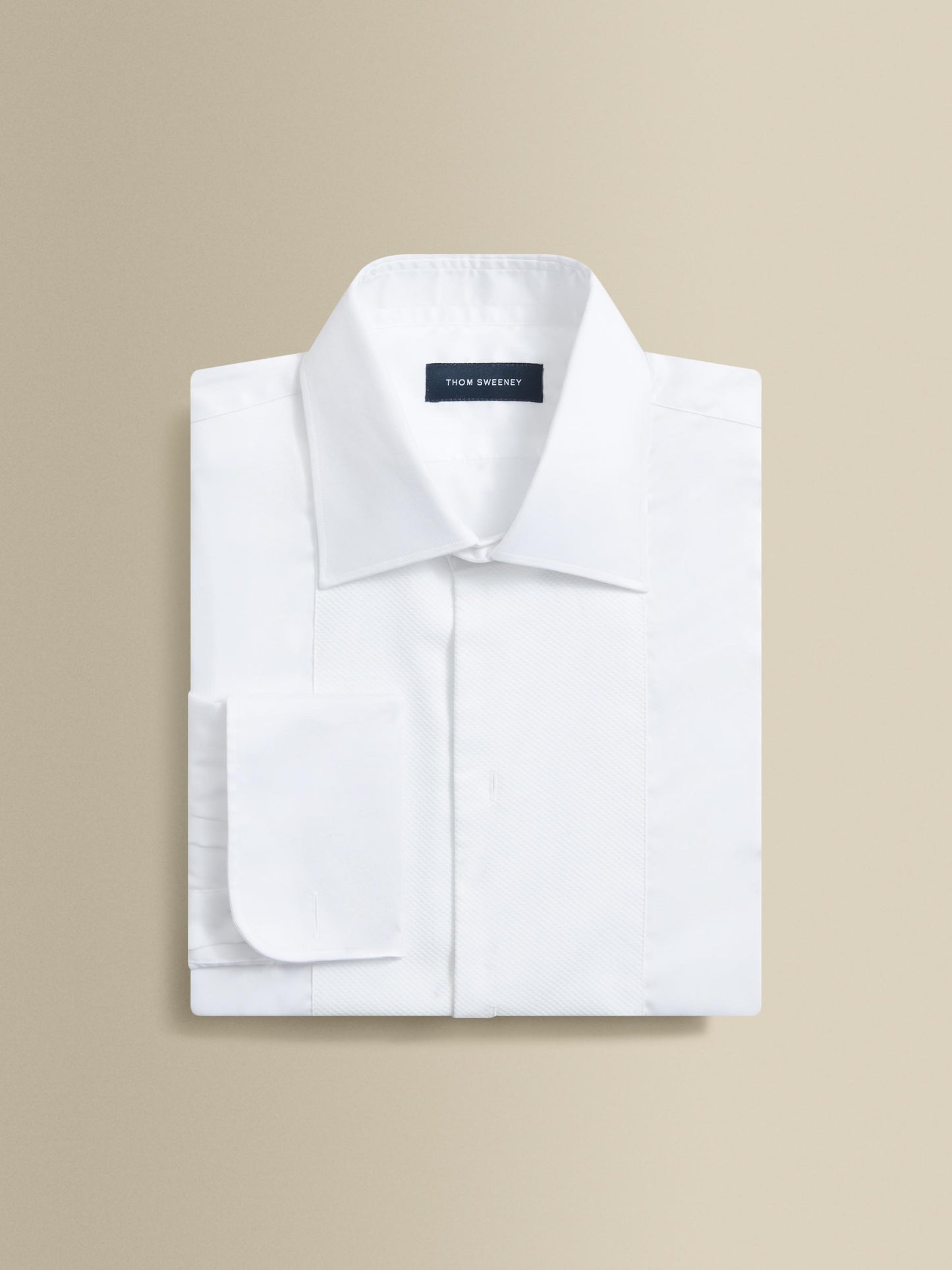 Marcella Bib Front Cotton Formal Shirt White Folded Product Image