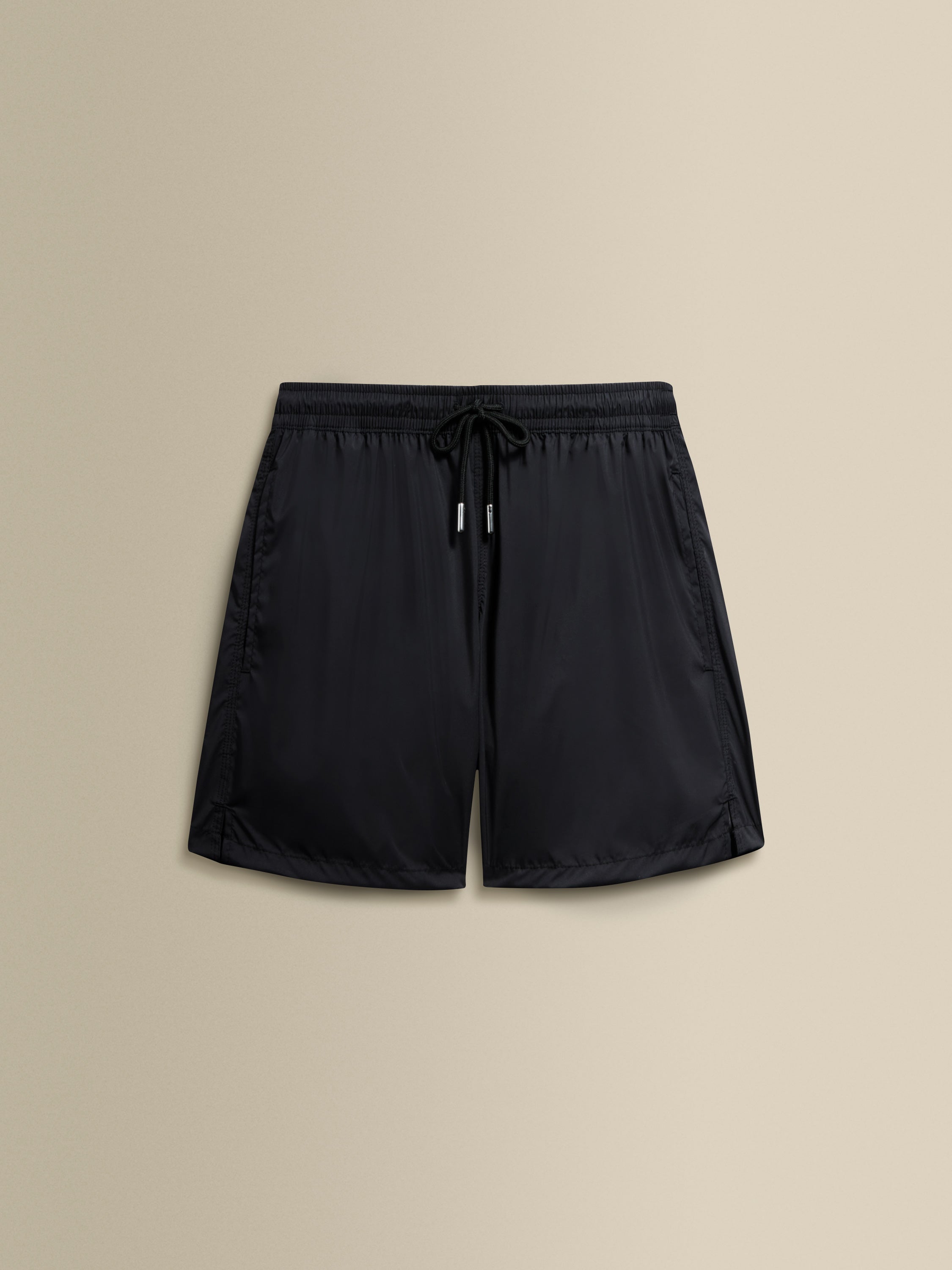 Black Nylon Mid Length Swim Shorts Product Image