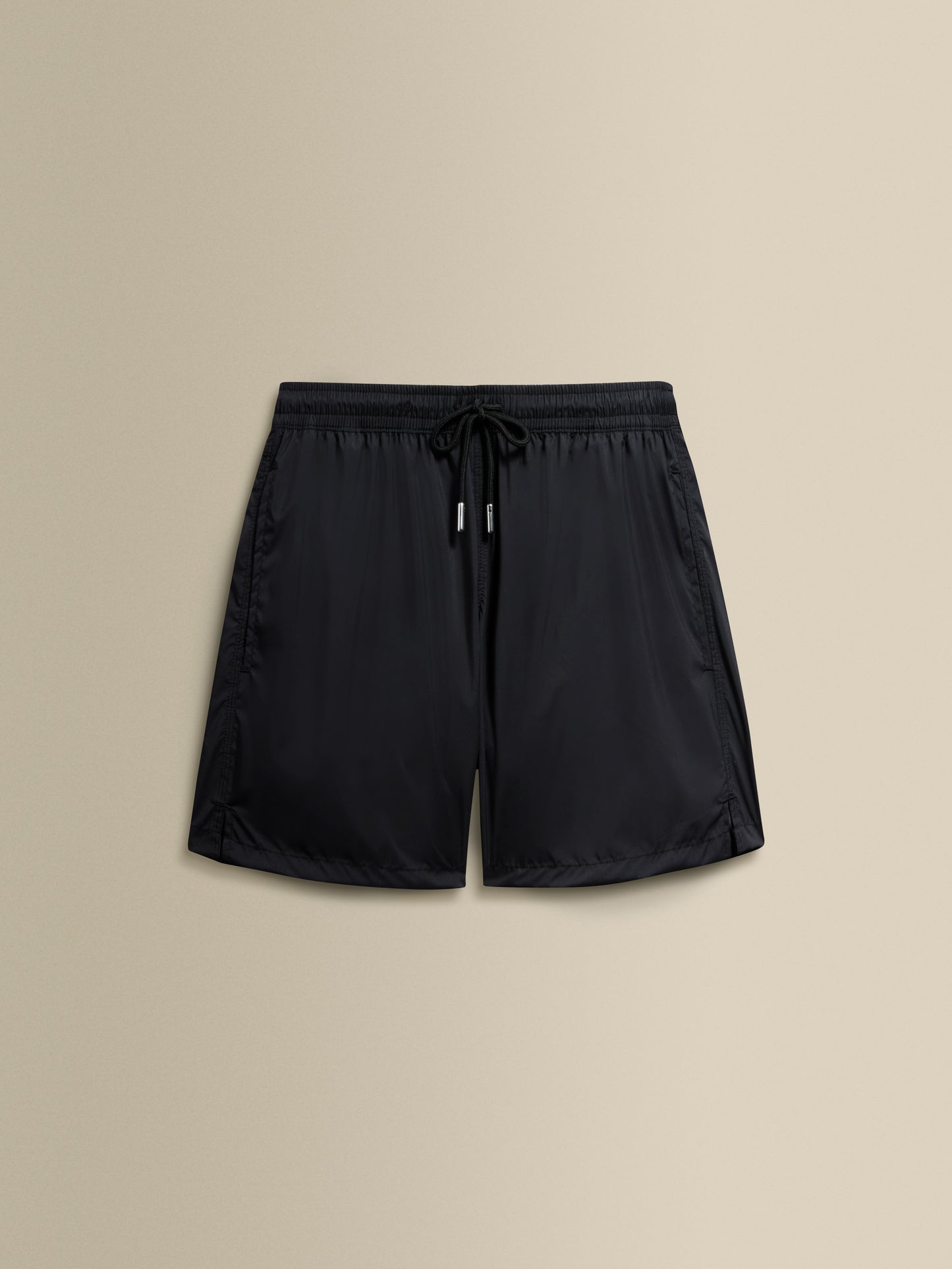 Black Nylon Mid Length Swim Shorts Product Image