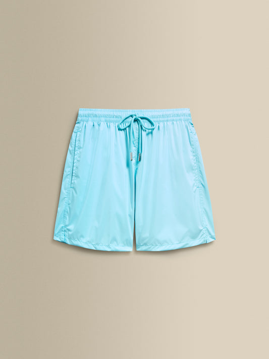 Nylon Mid Length Swim Shorts Blue Product Image