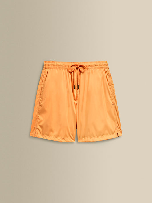 Nylon Mid Length Swim Shorts Orange Product Image