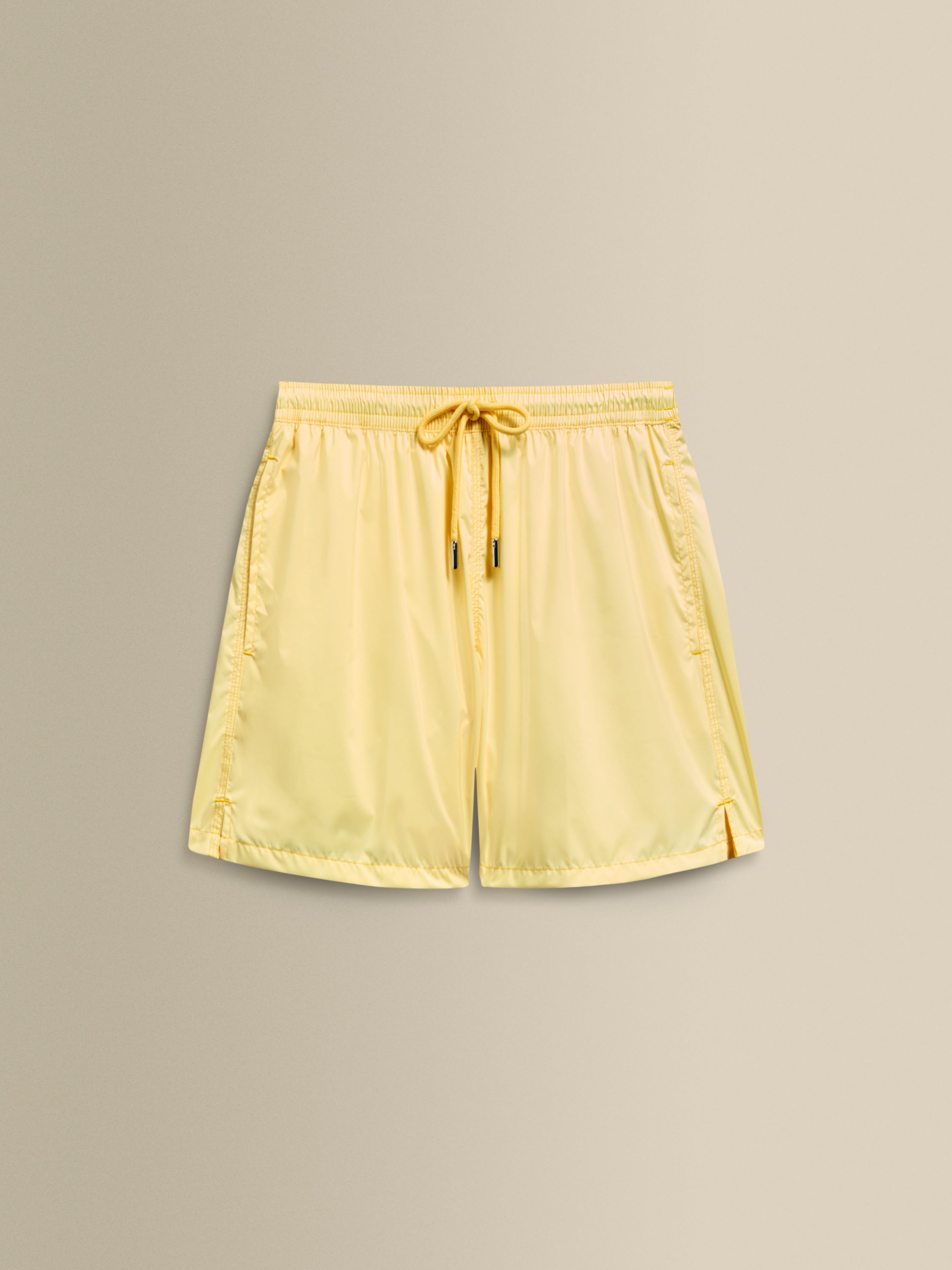 Nylon Mid Length Swim Shorts Yellow Product Image