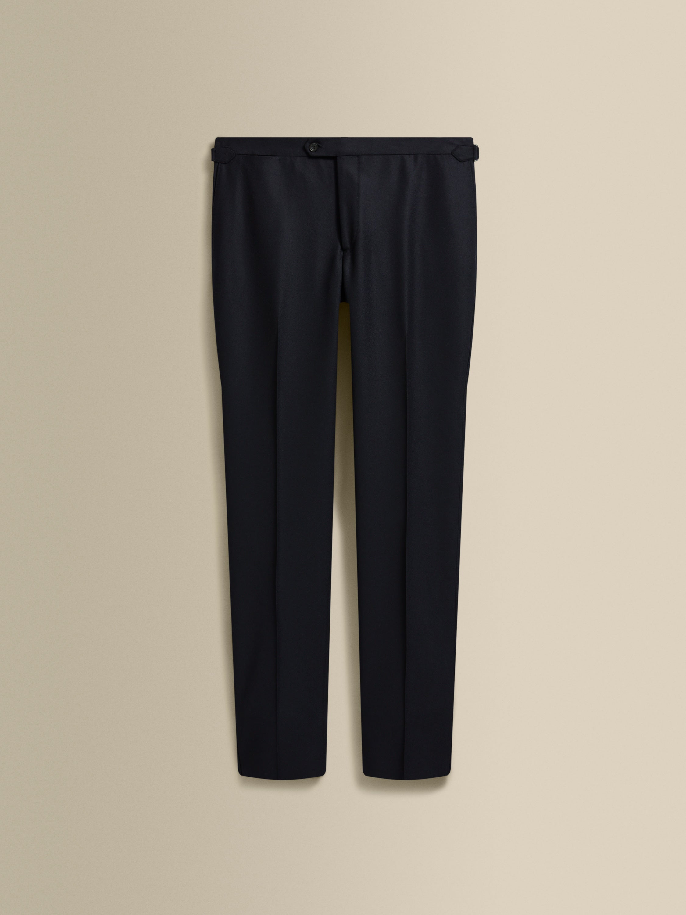 Flannel Single Breasted Wool Suit Navy Trouser Product Image