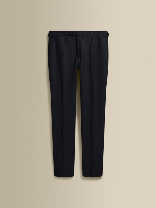 Flannel Single Breasted Wool Suit Navy Trouser Product Image