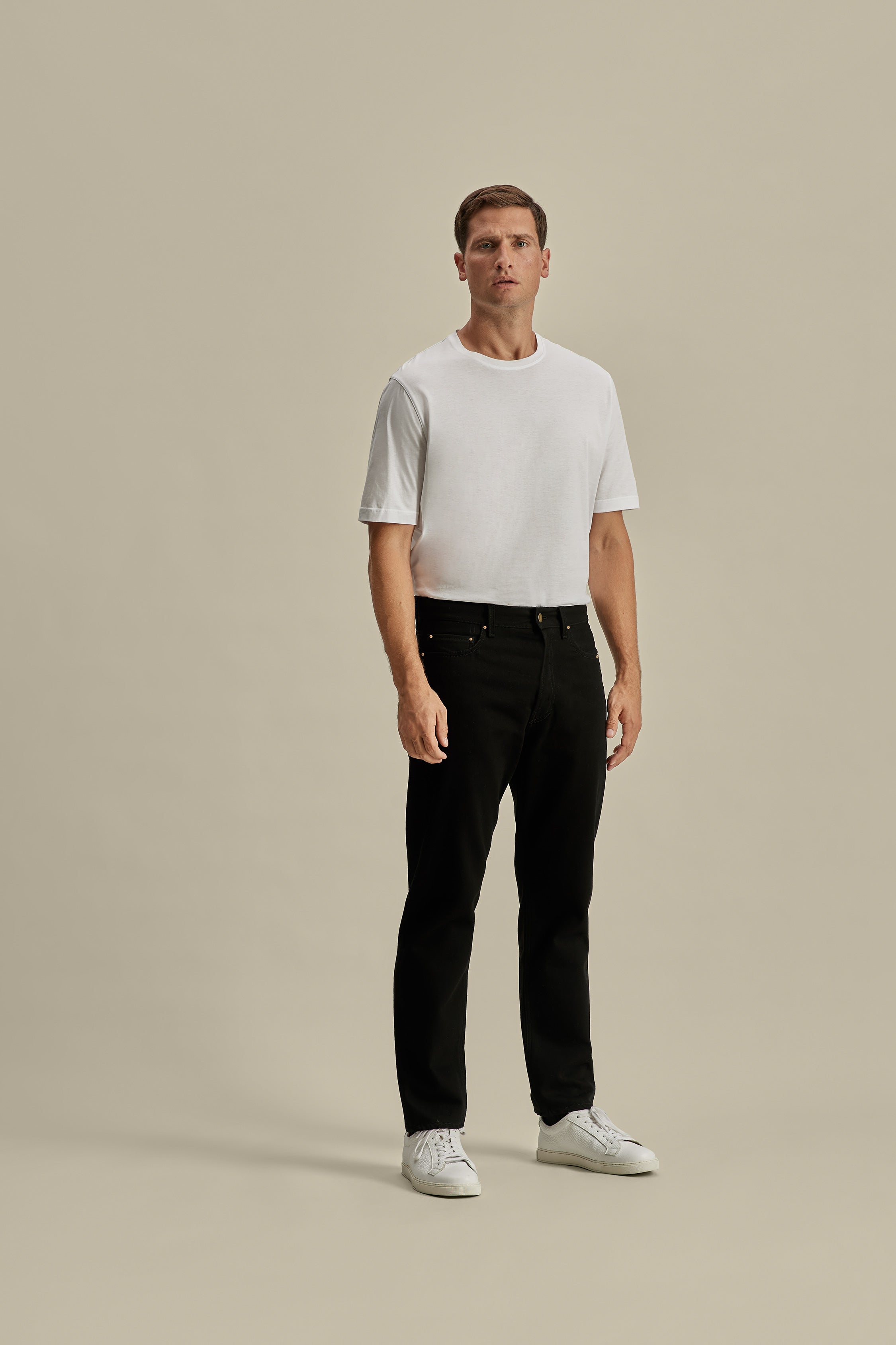 Denim Easy Fit Jeans Black Model Image