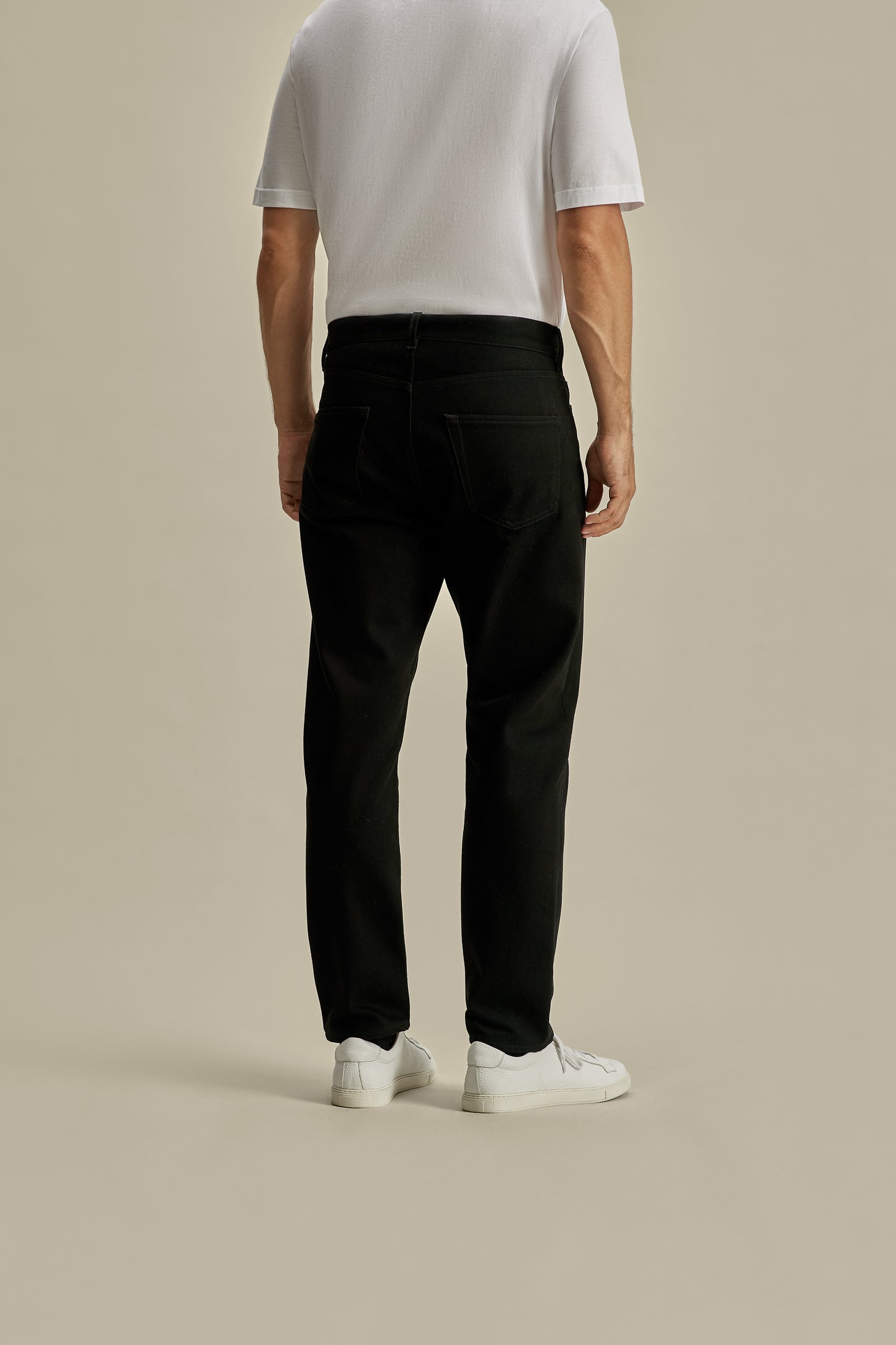 Denim Easy Fit Jeans Black Model Back Image