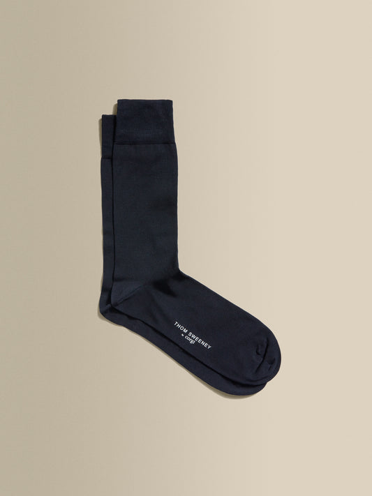 Plain Dress Sock Navy Main