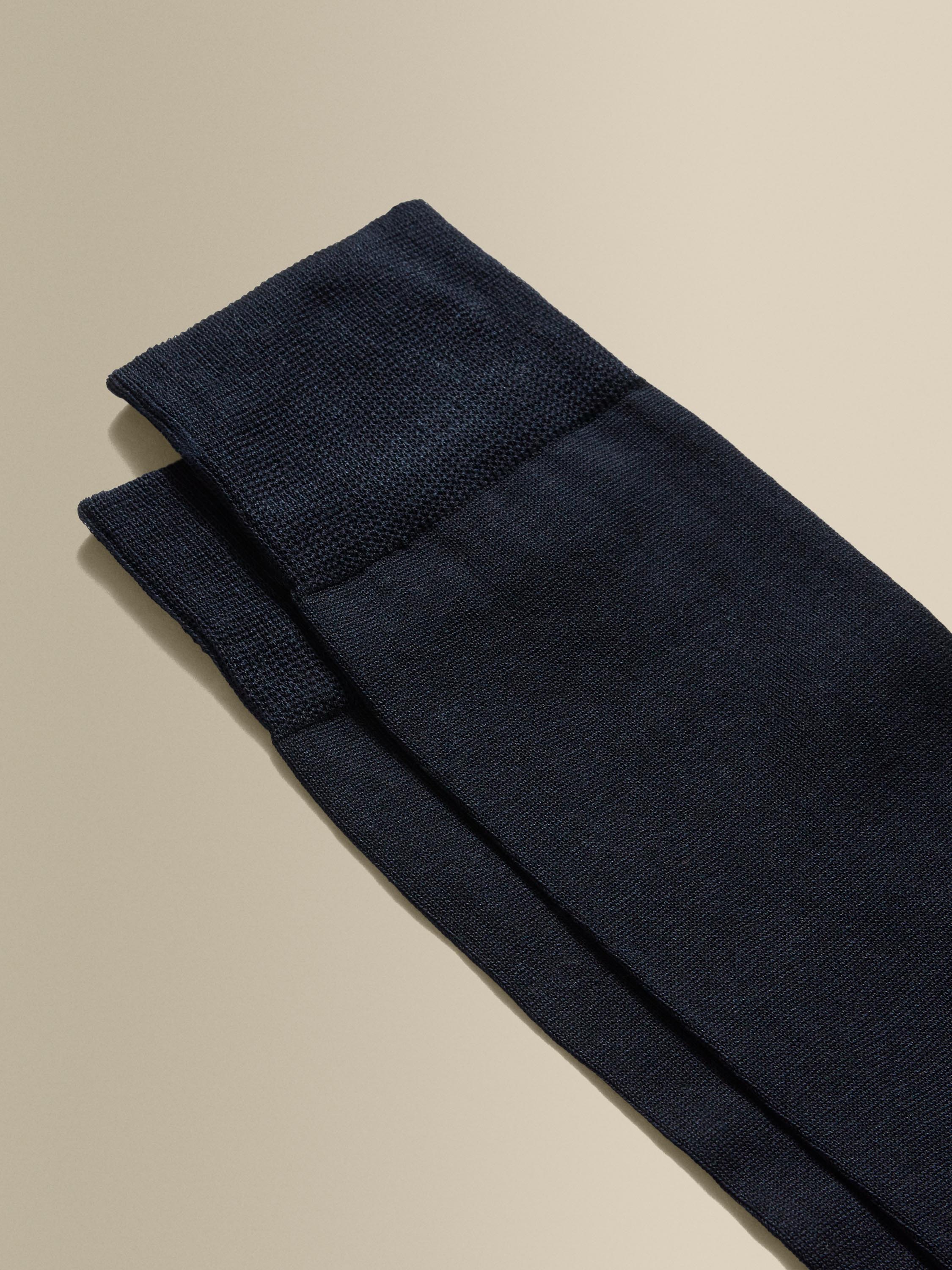 Plain Dress Sock Navy Close-Up