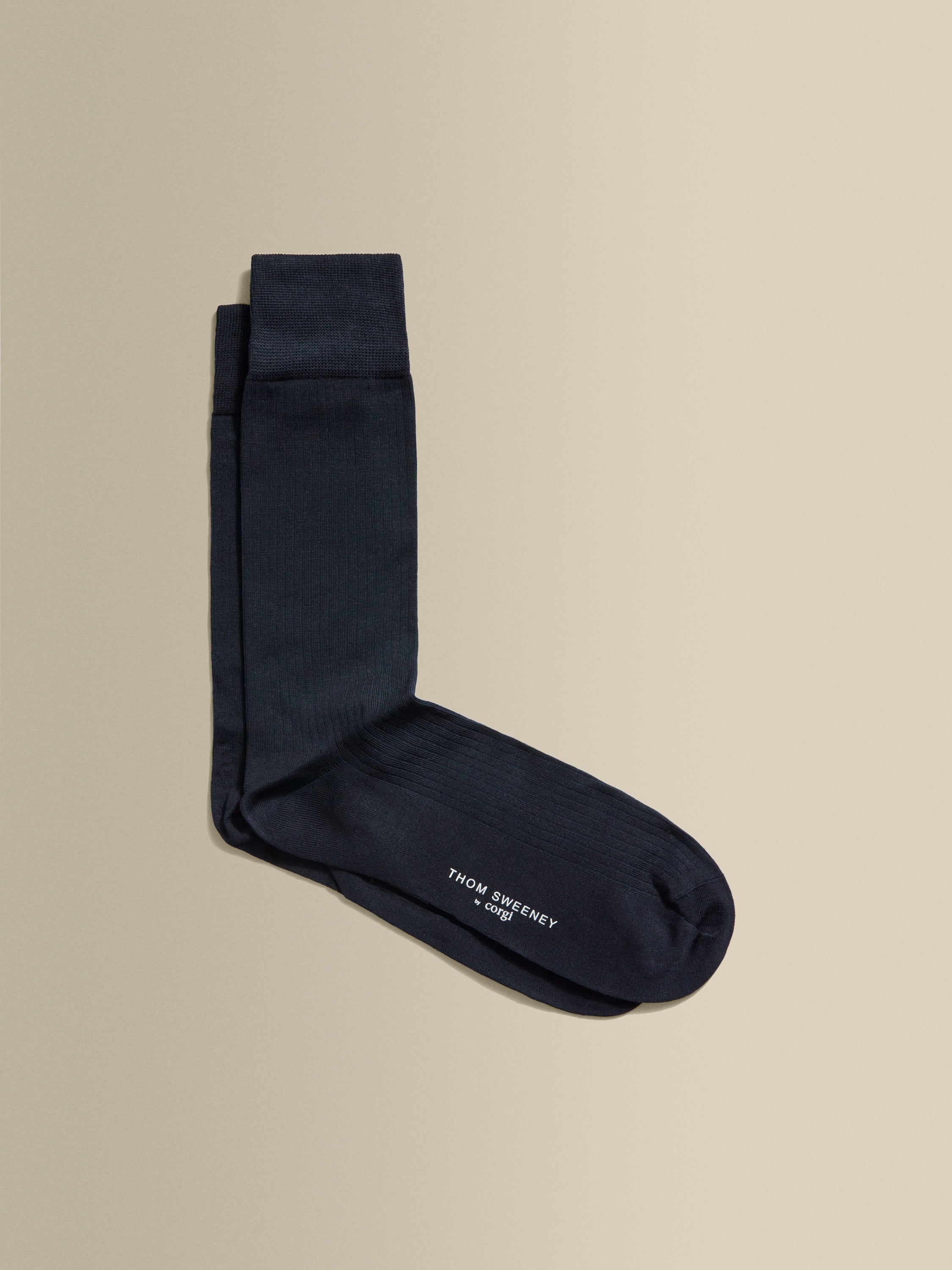 Ribbed Dress Sock Navy Main