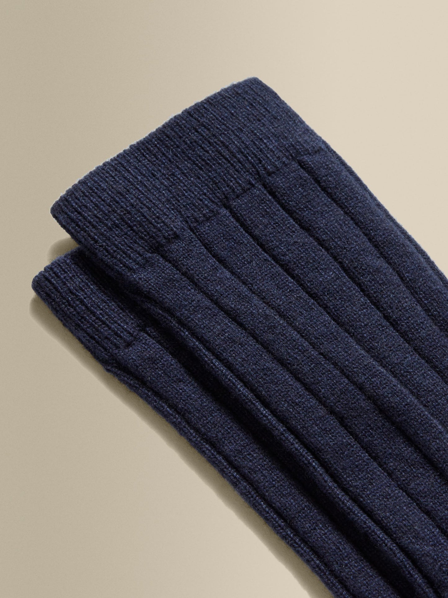 Cashmere Knitted Socks Navy Product image Detail