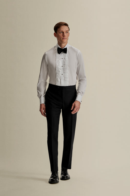 Duke of York Formal Shirt, White, Model Full Length image