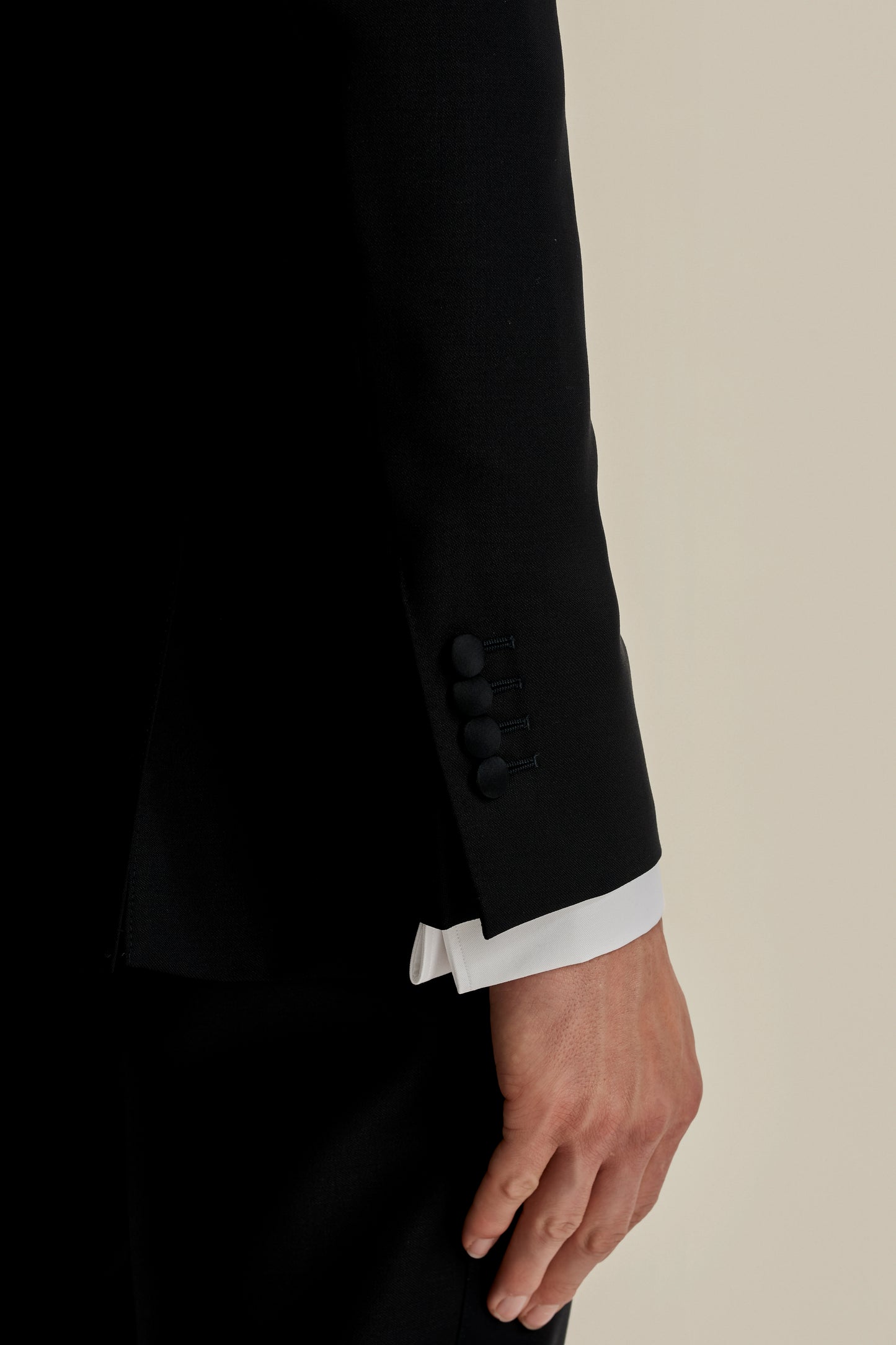 Shawl Lapel Dinner Suit Midnight Navy Model Detail Image