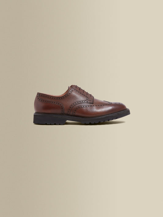 Pebble Grain Leather Brogue Shoes Product Side
