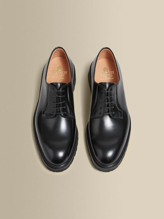 Calf Leather Derby Shoes Black Product Image Sole