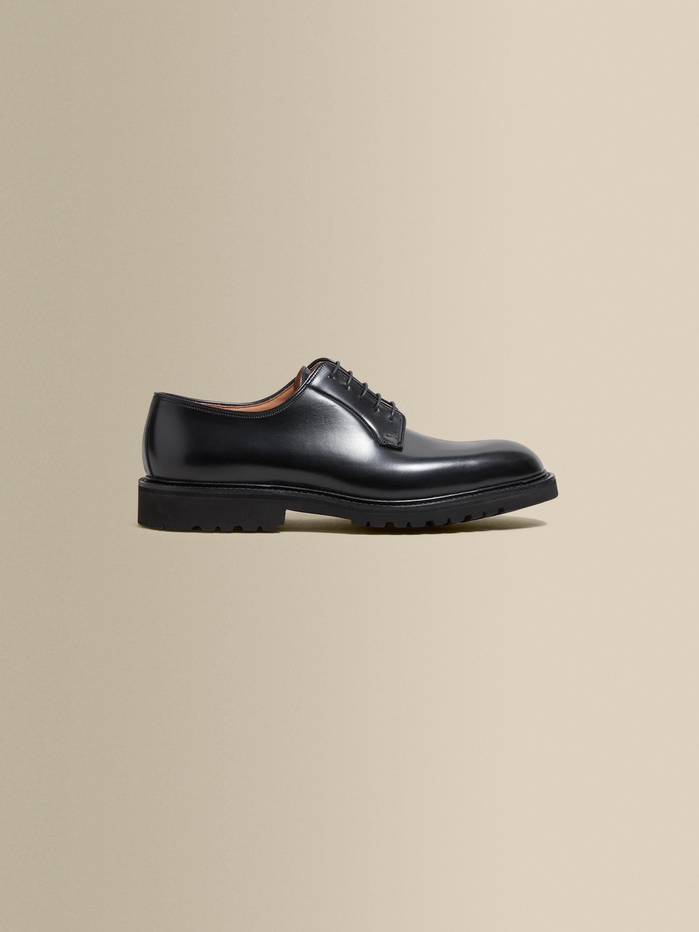 Calf Leather Derby Shoes Black Product Image Single Side