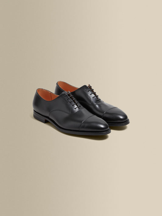 Calf Leather Oxford Shoes Black Product Image Pair