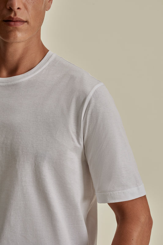 Cotton Classic T-Shirt White Model Sleeve Image