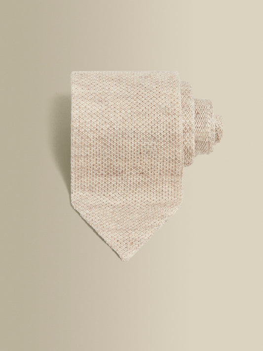 Knitted Linen Tie Beige Product