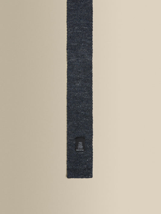Knitted Linen Tie Classic Blue Product Image