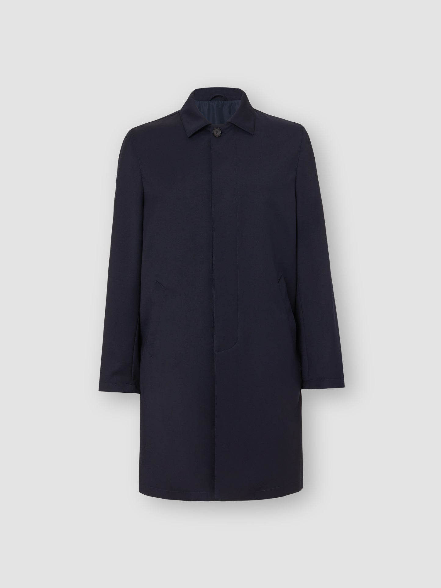 Technical Twill Rain Coat Navy Product Front