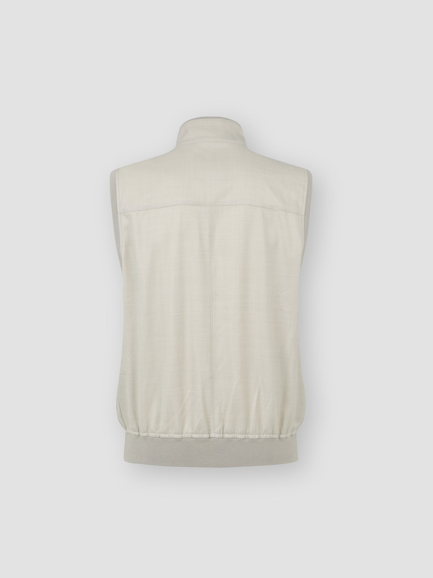 Twill Gilet Stone Product Back