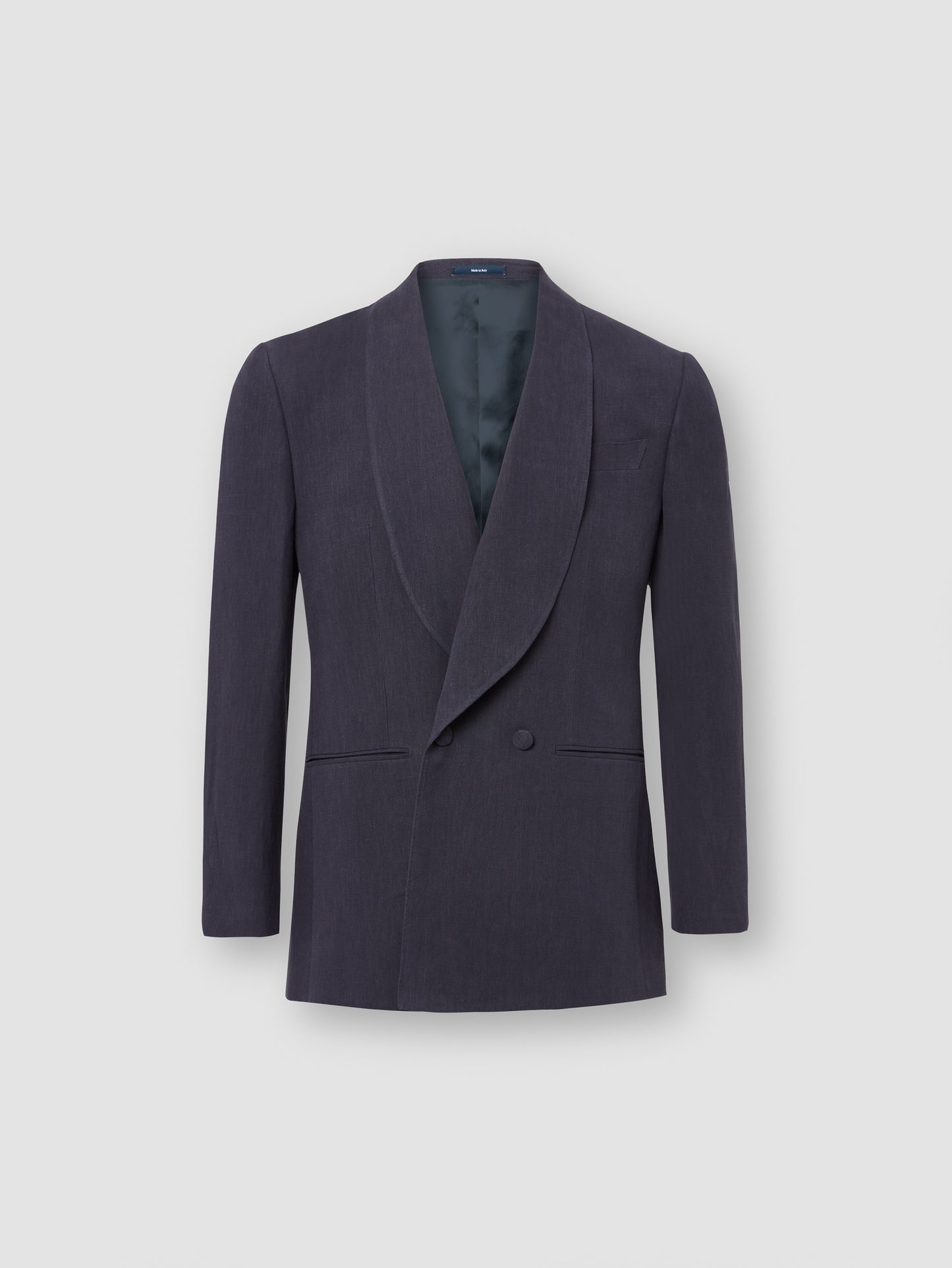 Linen Shawl lapel Dinner Jacket Navy Product Image
