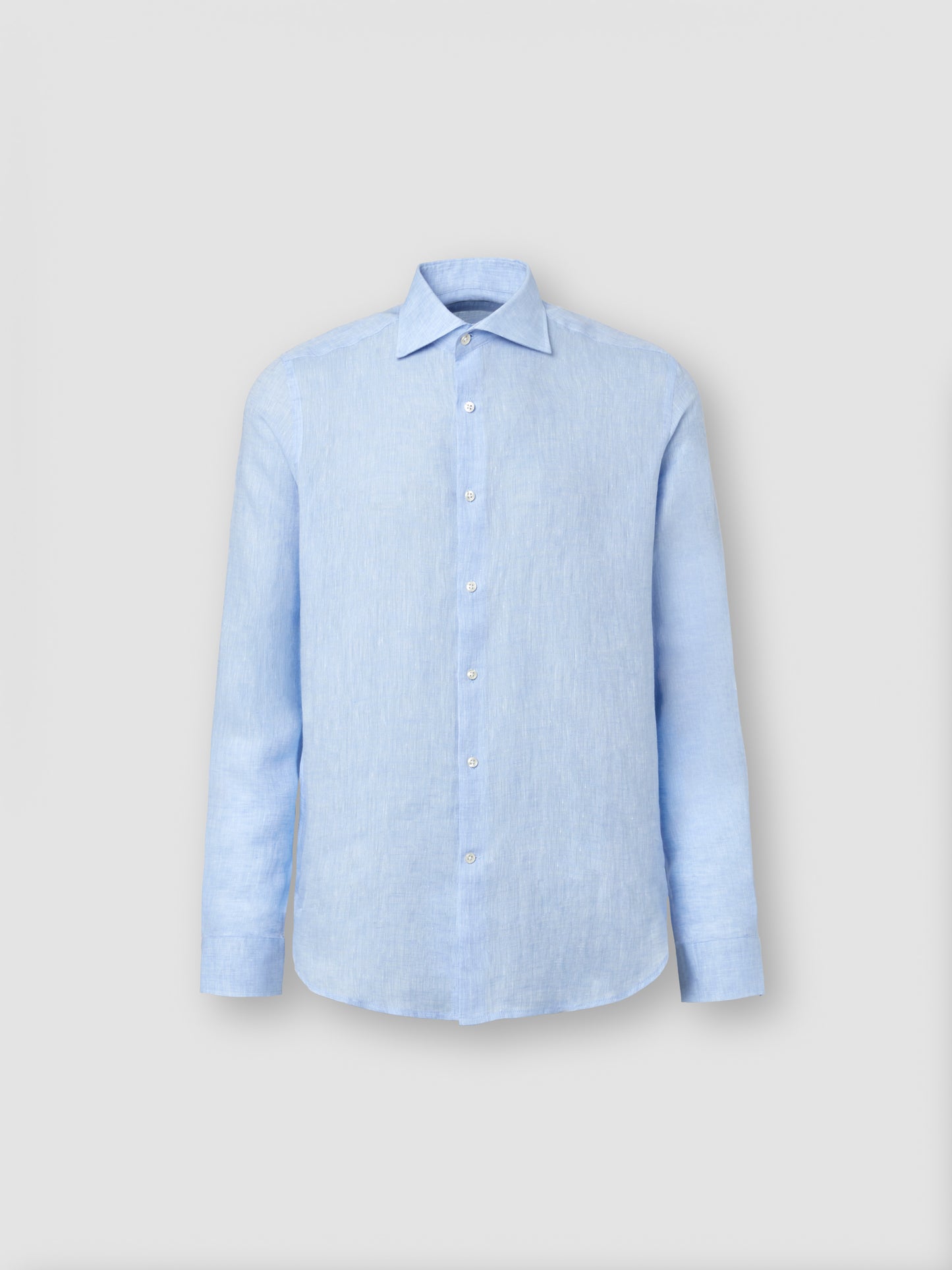 Cutaway Collar Linen Shirt Slate Product FrontCutaway Collar Linen Shirt Slate Product Front