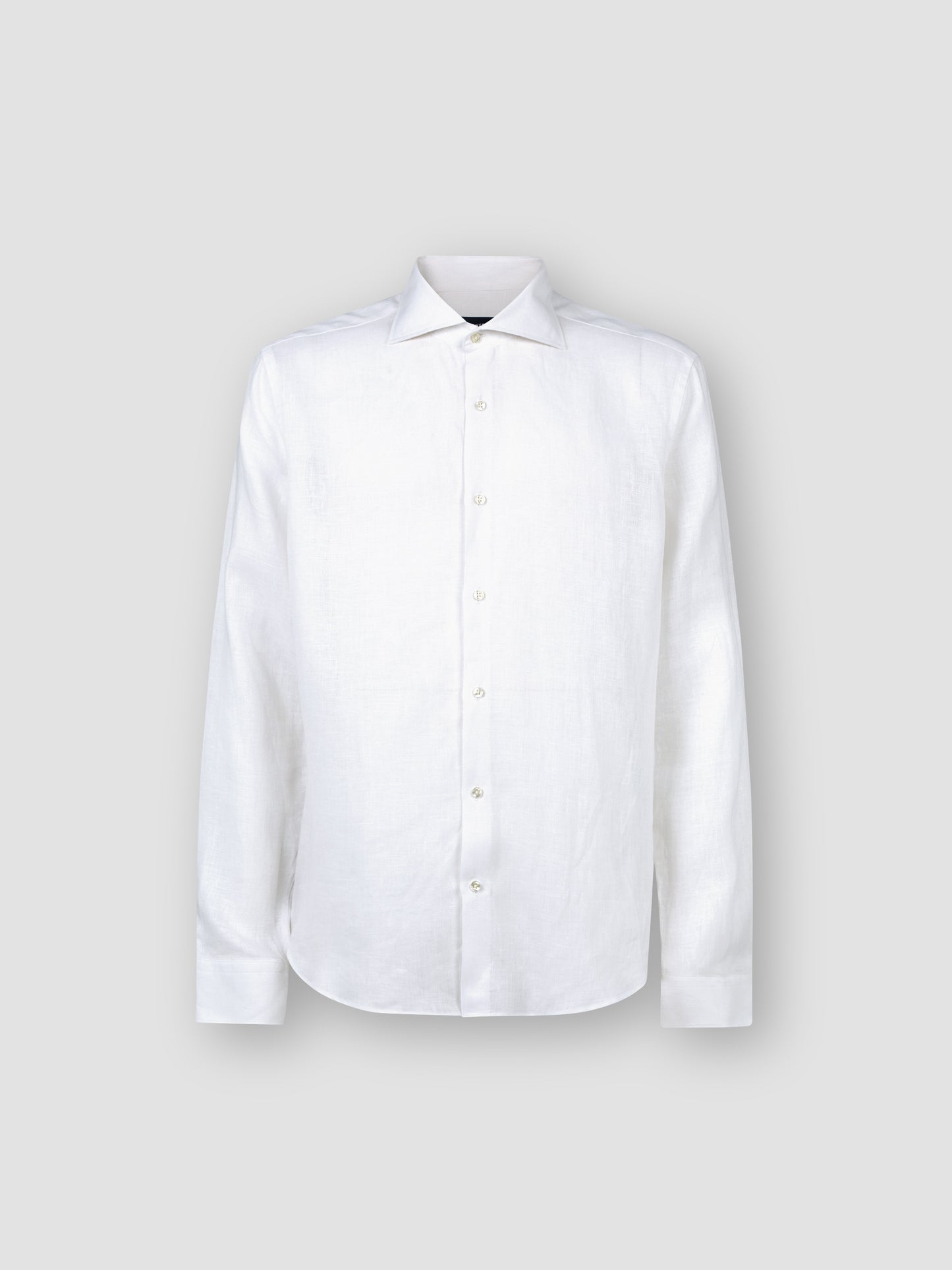 Cutaway Collar Linen Shirt White Product Front