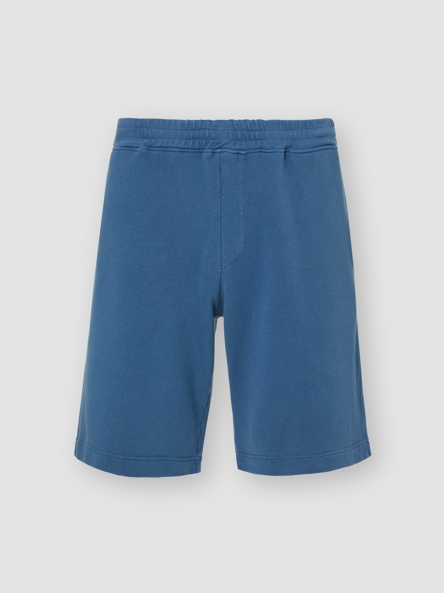 Loopback Cotton Drawstring Shorts Denim Colour Product Image