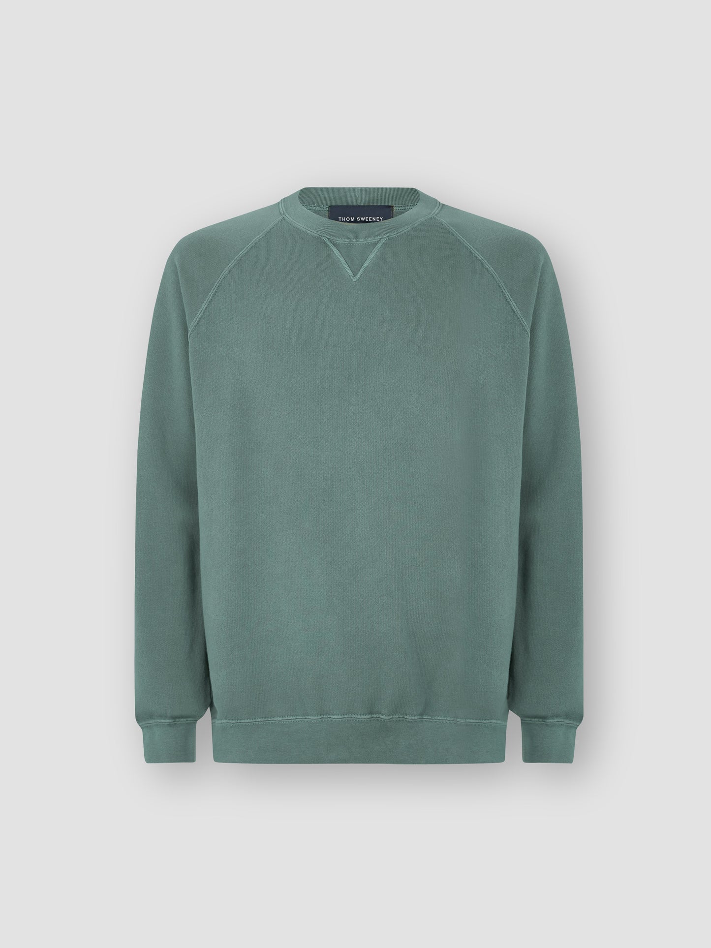 Loopback Cotton Raglan Sweater Sage Product